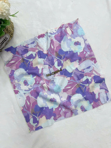 Tissu en mousseline florale 58/60 pouces 100% polyester, voile léger tissé HH-CM90-4, matière pour foulard femme - Product Image 5