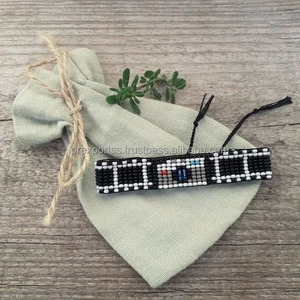 2025 Unisex Summer Luxury Charm Boho Beaded Embroidery Handmade Multicolor Bracelet <b>Bangles</b> Gifts for <b>Men</b> Women From India - Product Image 5