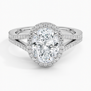 BOJ <b>Ring</b> 089 Oval Cut 925 <b>Silver</b> Halo Prong Stone <b>Solitaire</b> Diamond <b>Ring</b> 2ct D Color VVS1 Moissanite GRA Certified Low Price - Product Image 1