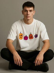 Nouveau design arrivé, t-shirt en coton à manches courtes pour homme, imprimé de dessins animés blancs, col rond, coupe régulière, style jersey décontracté - Product Image 2