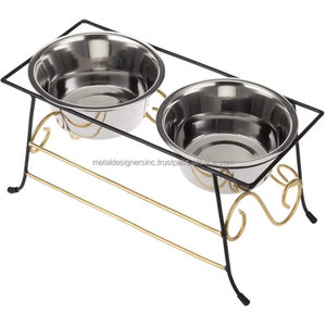 Bols en acier inoxydable 2 en 1, design en métal surélevé, pour chats et chiens, bols pliables, alimentation d'animaux et chiots, 250ml - Product Image 2