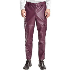 Pantalones de cuero ligeros para hombre, los más vendidos, para venta en línea, ropa informal, pantalones de cuero para hombre de primera calidad. - Product Image 3