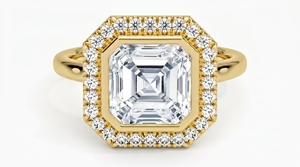 Anillo de Compromiso con Diamante Corte Asscher para Mujer, Diamante Clásico Cultivado en Laboratorio - Product Image 3
