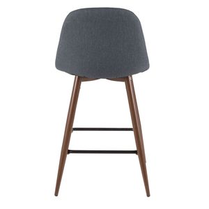 Set di 2 Sgabelli da Bar Moderni Mid-Century Pebble in Noce e Blu - Product Image 5