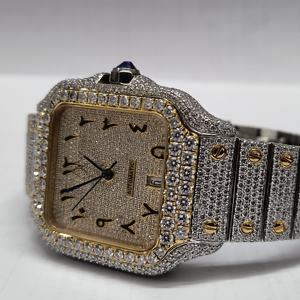 Montre mécanique personnalisée en acier inoxydable avec diamants en moissanite VVS, boîtier en or blanc saphir, tourbillon, certifiée GRA - Product Image 5