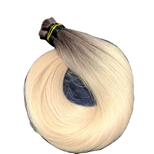 Extensiones de cabello humano Remy 100% de alta calidad, trama de piel vietnamita cruda a granel, ilustraciones atadas a mano con Color Natural - Product Image 4