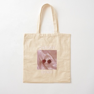 Tote Bolsas de algodón Clásico y sostenible Personalizado Natural Liso Color 100% Bolsa de algodón para la venta - Product Image 4