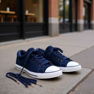 Laccio per Scarpe Ilan 140 Cm Blu Navy per Sneakers - Product Image 2