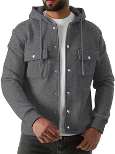 Sweat-shirt à col rond pour homme en tissu éponge doublé, manches longues, non extensible, infroissable, lavable en machine, style décontracté - Product Image 5