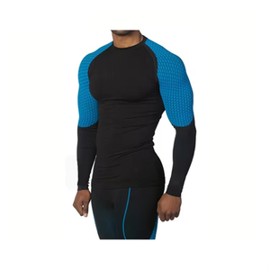 Nouvelle Arrivée 2026 – T-shirt de Compression Respirant à Séchage Rapide en Spandex/Polyester avec Impression Numérique OEM, Orange, pour Homme (Course et Gym) - Product Image 6