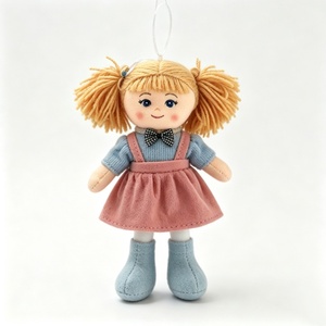 customized Mini rag <b>doll</b> ornament,blonde pigtail cloth <b>doll</b>,plush girl <b>doll</b> charm, fabric stuffed <b>doll</b>,small hanging plush <b>doll</b> - Product Image 6
