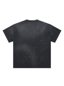 Camiseta Streetwear con Efecto de Salpicaduras de Pintura, Lavado Ácido, Oversize, con Gráficos Urbanos, Estilo Grunge, Premium Vintage - Product Image 2