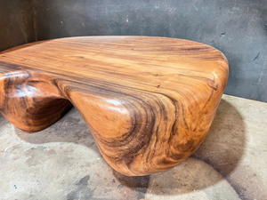 Table basse Luxali en bois massif moderne, salon, bois naturel fait main, écologique, durable, design unique - Product Image 5