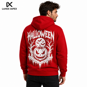 Wholesale Halloween <b>Zip</b> Up Hoodie Custom Printed Full Zipper <b>Hooded</b> Sweatshirt Jacket with Ghost Pumpkin Bat Witch Graphic Logo - Product Image 4