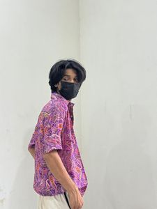 Camisas Cortas con Botones y Estampado Paisley Unisex, Casuales de Verano, 100% Seda, Transpirables, Ecológicas, Cuello en V, para Fiestas y Descanso - Product Image 2