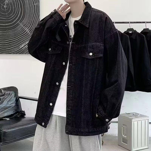 Fabricante de Ropa al por Mayor, Chaquetas para Hombre, Chaquetas de Mezclilla de Color Sólido Básico Personalizadas, Chaquetas para Hombre con el Último Estilo Urbano - Product Image 2