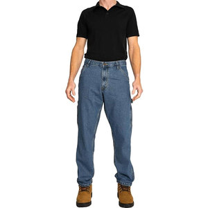 Pantalon de sport en jean pour homme, coupe droite, décontracté, tendance, ample, avec poches et design unique en perles, style streetwear, en coton, collection 2026 - Product Image 2