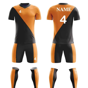 Conjunto de Uniforme de Fútbol Personalizado con Impresión, para Hombre, Transpirable, de Secado Rápido, con Cuello en V, de Poliéster, para Deportes de Verano, OEM - Product Image 1