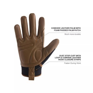 Guantes de Conducción Unisex de Cuero Reflejante de Alta Resistencia, Impermeables, Antideslizantes, Transpirables, Cálidos y Gruesos, con Dedos Completos - Product Image 3