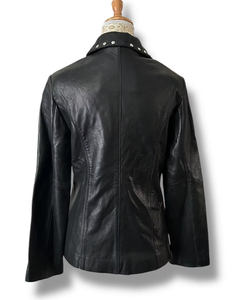 Abrigo de Cuero para Mujer, Diseño Único, Corte Entallado, Ligero, Invierno, Cuero Genuino, Chaqueta con Bordado Personalizado - Product Image 6