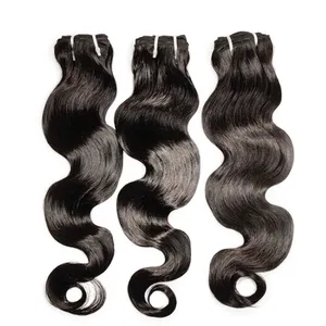 ผมแท้ Remy Hair แบบ Body Wave สีดำธรรมชาติ 100% ไม่ผ่านการแปรรูป ฐานไหม HD โปร่งใส ปรับขนาดได้ - Product Image 4