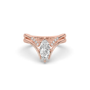 Anillo de Diamante Cultivado en Laboratorio con Corte Brillante Marquise de 1.08Ct, Oro de 14KT, Estilo Único, Ligero, Joyería de Compromiso para Mujer, Venta al Por Mayor - Product Image 1