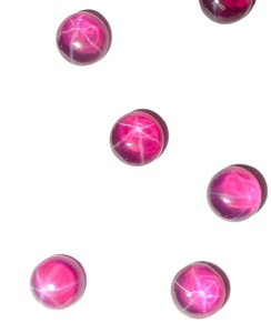 Rubis étoilé transparent rond 6x6 mm 1,5 carat, cabochon poli créé en laboratoire avec effet étoile à 6 branches pour la fabrication de bijoux - Product Image 5