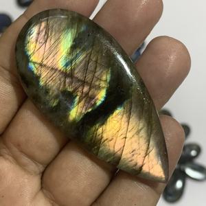 IGI Certified Multi Fire Natural Quartz <b>Labradorite</b> Pendant 20mm Rainbow Color Change AAA+ Quality Bulk Loose Gemstones for - Product Image 1