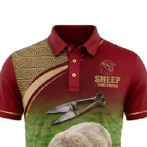 Chemise Polo Personnalisée à Queue Longue pour Équipage de Tonte de Moutons, Sublimée, Respirante, Séchage Rapide, Vêtement de Travail Durable, Logo Personnalisé OEM ODM - Product Image 4