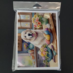 Paquete de tarjetas de felicitación caprichosas de Pascua Great Pyrenees 8 A7 tamaño 5x7 tarjetas de notas en blanco sobres para decorar enviar deseos cálidos - Product Image 3
