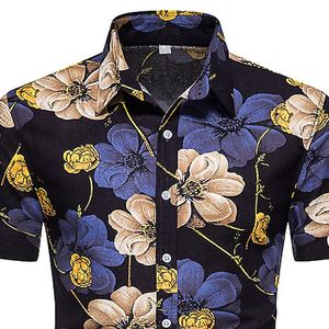 Cheap Price Short Sleeve <b>Beach</b> Wear <b>Men</b> Two Piece <b>Shirt</b> And Shorts Set Print 2026 Custom Summer Casual Made In Pakistan - Product Image 4