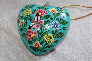 Adornos Colgantes de Corazón Hechos a Mano de Papel Maché Irrompibles para Festivales, 3 Unidades, para San Valentín, Aniversario de Boda, Acabado Brillante - Product Image 2