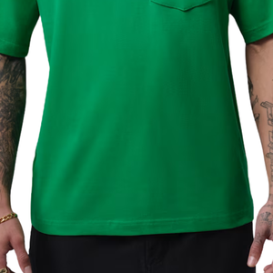 Mens Green 100% Cotton <b>Pocket</b> <b>T</b>-<b>Shirt</b> Crew Neck Short Sleeve Casual Oversized Blank Soft Comfortable Daily Basic Wholesale - Product Image 6