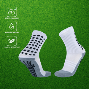 Men Football Grip <b>Socks</b> Anti Slip Soccer <b>Training</b> Crew Thick Knitted Workouts Performance Cotton - Product Image 1
