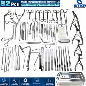 Juego de Instrumentos Quirúrgicos para Rinoplastia, Instrumentos de Cirugía Plástica y Nasal + Caja de Almacenamiento, 82 Piezas - Product Image 1