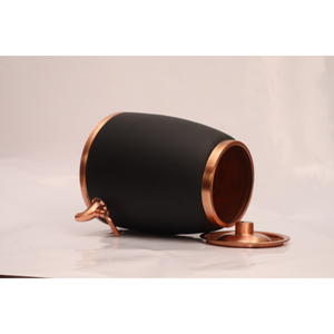 Handcrafted Pure Copper Water Dispenser Matka with Leakproof Brass <b>Tap</b> for Home Office Silk Black Decorative Finish - Product Image 3