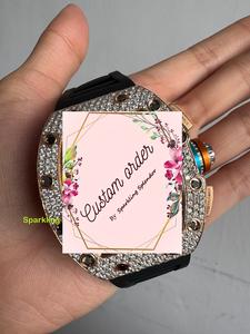 VVS เพชรโมอิสเพชรกรอบหน้าปัดสีพรีเมี่ยมสายหนังคุณภาพระดับพรีเมี่ยม - Product Image 5