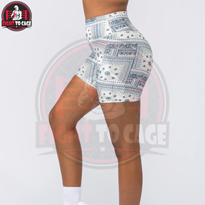 High-Stretch Fabric Lightweight Printed Seamless Yoga Shorts for Women Good Supplier Custom Gym Sport Fitness Workout Shorts - Product Image 3
