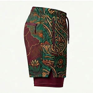 Pantalones cortos de secado rápido para hombre, pantalones cortos de verano con cintura elástica y cordón, transpirables y ligeros - Product Image 3