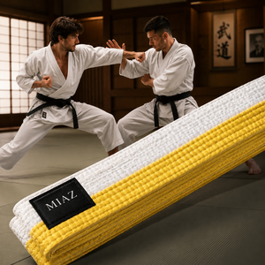 MIAZ Taekwondo Gi Uniform <b>White</b> with Black Belt Adults Unisex Durable Cotton Lightweight Breathable Quick Dry Martial Arts Wear - Product Image 4