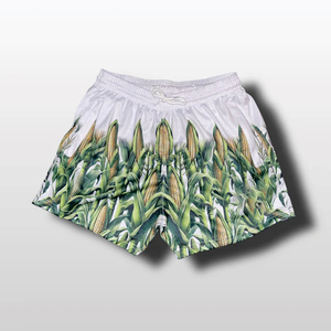 High Quality Digital Printing Custom Logo Casual Men's Shorts Breathable Quick Dry Elastic Waist Polyester Double <b>Layer</b> - Product Image 1