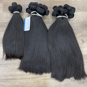 Grande méga vente 2024 cheveux vietnamiens bruts Paquet de trame droite naturelle cheveux non traités En stock pleine longueur maintenant Genius trame cheveux - Product Image 1