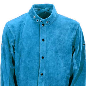 Veste de soudeur en cuir véritable pour homme, nouvelle collection, design tendance, cuir de vachette de qualité supérieure, logo sur le devant, imperméable - Product Image 5