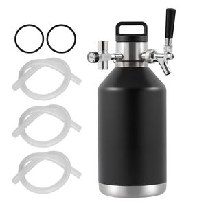 Mini Fusto da 128 Oz (4L) in Acciaio Inossidabile 304 Pressurizzato per Birra con Display Pressione e Sistema di Spillatura a Barilotto - Product Image 1