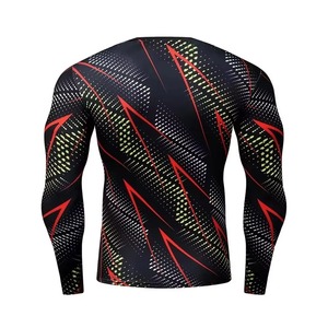 Maillot de compression unisexe à manches longues pour MMA et BJJ, col ras du cou, sublimé, respirant, UPF50+, écologique, personnalisable, type Rash Guard - Product Image 2