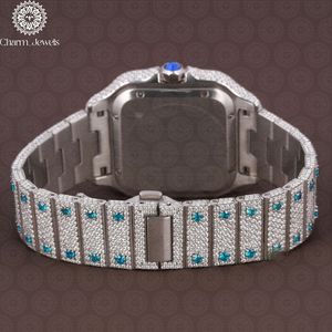 Montre carrée de luxe Charm_Jewels en acier inoxydable 30 mm avec cristal saphir, mouvement à quartz, design tendance pour femme - Product Image 5