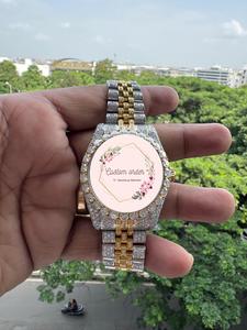 Montre Hip Hop automatique en moissanite fabriquée à la main pour hommes, boîtier en acier inoxydable, mouvement mécanique, montre analogique pour cadeau - Product Image 5