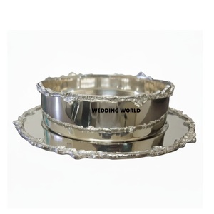 Bol à chocolat en métal au design tendance, plaqué nickel, décoratif, de luxe, pour table - Product Image 1