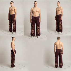 <b>Men</b>’s Printed Wide Leg <b>Pants</b> Casual Loose Fit Street wear Trousers Floral Pattern <b>Lounge</b> <b>Pants</b> Wholesale Custom Logo Apparel - Product Image 3