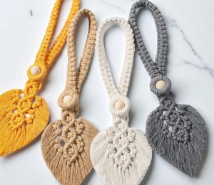 Macrame <b>Curtain</b> Tiebacks: Boho Cotton Window Decor - Product Image 4